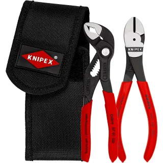 KNIPEX Mini-Zangenset in Werkzeuggürteltasche 2-teilig 173 mm - 002072V02
