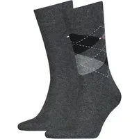 Tommy Hilfiger Socken TH MEN SOCK CHECK 2P (2-Paar, 2 Paar) mit klassischem Argyle-Design