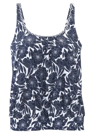 LASCANA - Sunseeker LM Oversize-Tankini-Top navy-print - Gr. - 44