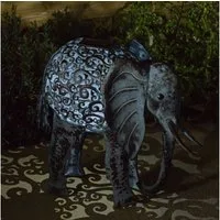 Smart Garden LED Solarleuchte Solar Silhouette Elephant - Dekorative Gartenfigur 38 cm