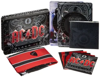 AC/DC - Black Ice - Steelbox inkl. CD/DVD Flagge Sticker-Set und Original Gibson Gitarren-Plektrum