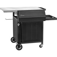 BBQ-Toro Grillablagetisch Grillwagen 100 x 73 x 91 cm, Schwarz, Grilltisch, Beistelltisch