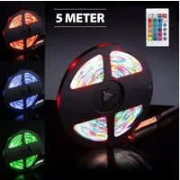 EAXUS LED Stripe - IP65 Wasserfeste LED Lichterkette. RGB Bunt, Licht Band, 4 Farbwechselprogramme, Dimmfunktion, Fernbedienung