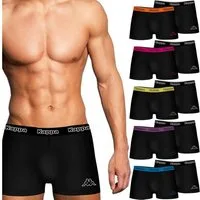 Kappa Boxershorts Herren 10er Pack – Unterhosen Größen M-XXL, Hochwertige Baumwolle (Spar-Set) Elastischer Bund mit Kappa-Logo