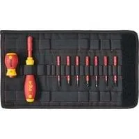 Schraubendreher mit Bithalter electric slimVario Starter-Set rot/gelb, 10-teilig, mit slimBits und Stubby