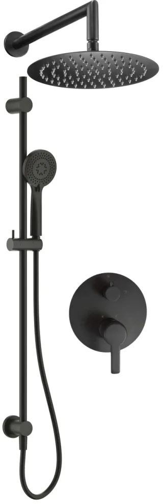 Neuesbad Serie 200 Unterputz-Duschset mit Brausestange, Schwarz NB1DENACN6QP1