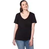 Sheego T-Shirt T-Shirt Kurzarm aus fein gerippter Qualität