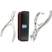 SMI Nagelzange Kopfschneider Set Kopfzange Eckenzange Nagelzange Edelstahl mit Etui