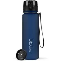 720°DGREE Trinkflasche Trinkflasche uberBottle softTouch mit Sieb sapphire blue 0,5l