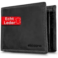 cocoono Geldbörse Geldbörse Herren aus Echtleder mit RFID Schutz Portemonnaie, Rindsleder