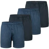 Schiesser Boxershorts 4er Pack Singel-Jersey (Spar-Set, 4-St) Boxershorts - Baumwolle - mit Eingriff - Atmungsaktiv
