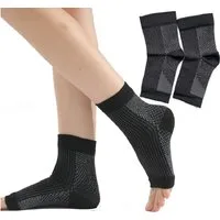 feinlux Kompressionsstrümpfe Kompressionsstrümpfe Kompressionssocken Gegen Krampfadern (Packung, elastische Kompressionssocken für den Knöchel für Sport und Yoga) Geeignet für alle Aktivitäten, bei denen der Knöchel bewegt wird.