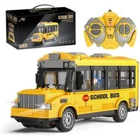 Esun RC-Auto Ferngesteuerter Auto RC Car mit Lichtern 4 Kanal RC Bus Spielzeug 1:30 (SET, Komplettset), Ferngesteuertes Auto für Kinder ab 3 4 5 6 7 8