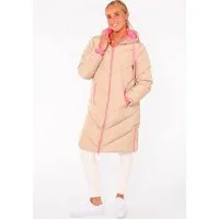 Zwillingsherz Steppjacke "Good Vibes Only" mit Kapuze, Backprint und bedrucktem Zugband