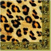Ambiente Luxury Paper Products Papierserviette Servietten - Leopard Ornament - Afrika, Muster- Fell Motiv