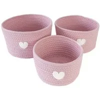 Intirilife Aufbewahrungskorb (Set, 3 St., 3-teiliges Aufbewahrungskorb Set), Aufbewahrungs Körbe Set für Regale Ablagen als Deko