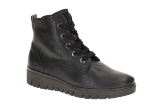 Gabor Damen Stiefeletten 72.065 Schwarz - bequeme Keilabsatz in Extra Weit