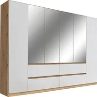 rauch Drehtürenschrank Schrank Garderobe MAINZ Breiten 91/136/181/226/271/315/360, Höhe 210cm (3 verschiedene Ausstattungen BASIC/CLASSIC/PREMIUM (inkl. SOFT-CLOSE) grifflose Front, Außentüren mit Push-to-Open Funktion MADE IN GERMANY