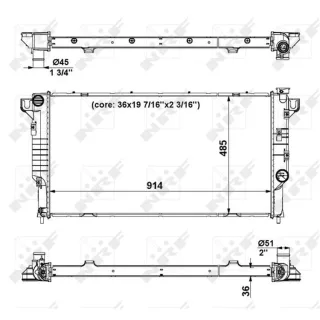 NRF Motork?hler gel?tet Dodge Ram 56024