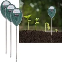 Casativo Feuchtigkeitsmesser Präzises Feuchtigkeitsmessgerät für Pflanzenböden Feuchtigkeitssensor, (3er-Set & 9er-Set, 3-St), Präzise Bodenfeuchte-Anzeige, batterielos & für Innen/Außen geeignet