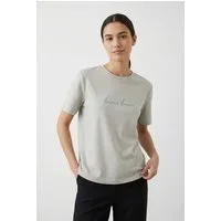 Vila Kurzarmshirt VISYBILLA FRENCH O-NECK S/S TOP/PB/LC