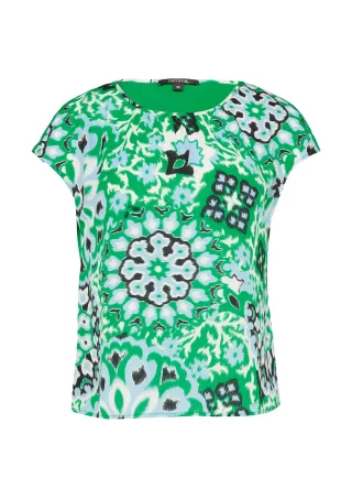 comma - T-Shirt grün/mehrfarbig - Gr. - 36