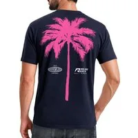 Neverless Print-Shirt Herren T-Shirt mit Palmen-Print Baumwollstoff und Grafik Aufdruck mit Print