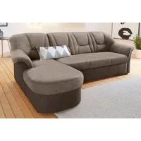 DOMO collection Ecksofa SARAFINA 232x146 cm, auch mit Federkern für noch mehr Sitzkomfort!, whlw. mit Bettfunktion, L-Form