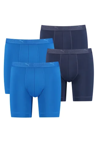 PUMA lange Boxershorts Herren 4er Pack Sport Mikrofaser + elastisch / Funktionsu...