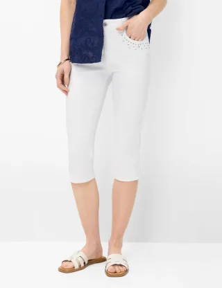 Brax Damen Jeans Style SHAKIRA C WHITE, denim weiß, Gr. 36L