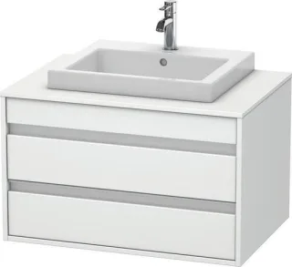 Duravit Ketho Konsolenwaschtischunterbau wandhängend Weiß Matt 800x550x496 mm - KT675401818 KT675401818