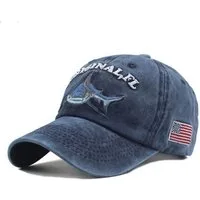 Sporty Baseball Cap Original FL Hai Captain Fischer Angler Anglerkappe Anker Maritim Cap mit Belüftungslöchern