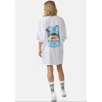 Worldclassca T-Shirt Worldclassca Oversized Print T-Shirt lang Sommer Tee Oberteil Neu
