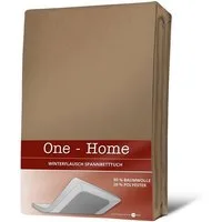 One Home Spannbettlaken Winter, Baumwolle, Gummizug: rundum, (1 Stück), kuschelig warm und flauschig