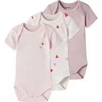 Name It Kurzarmbody NBFBODY 3P SS CARINARIA HEART NOOS (Packung, 3-tlg)