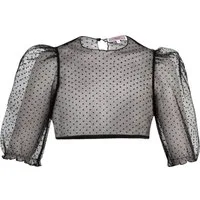 MarJo Dirndlbluse Dirndlbluse Dammbach schwarz