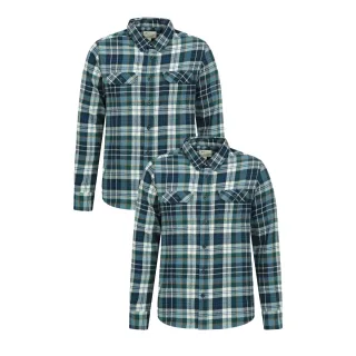 Mountain Warehouse - "Trace" Hemd für Herren, Flanell (2er-Pack) (Maisblau)