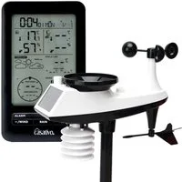 Casativo Profi Funk Wetterstation mit Außensensor Solar 100m Reichweite Funkwetterstation