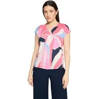 Betty&Co Kurzarmshirt Damen mit Gummizug (1-tlg)