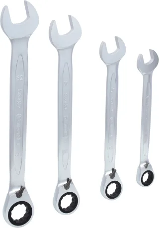 KS Tools GEARplus Ratschenringmaulschlüssel-Satz, umschaltbar, 4-tlg - 503.4601