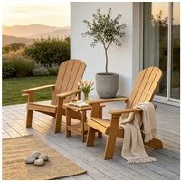 NJLyuhome Gartenstuhl Allwetter-Adirondack-Stuhl mit Getränkehalter & Ablagefach (1 St), Aus wetterfestem HIPS, pflegeleicht für Terrasse, Garten & Balkon