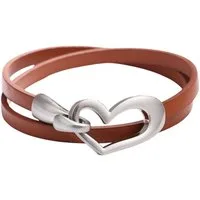 KARMA Wickelarmband Damen Herz PU Leder Armband Lederarmband modern (Herzarmband Damenarmband), Braun Blau Grün Schwarz Rosé Damenschmuck
