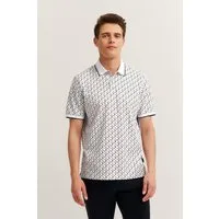 bugatti Poloshirt Modern Fit mit Rauten-Muster