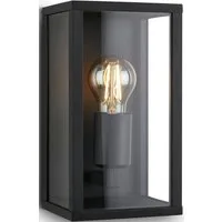 Briloner Leuchten Außen-Wandleuchte 3638015 LUANDA, ohne Leuchtmittel, Außenleuchte, 26x14x13,5cm, Schwarz, max.12W, E27, Aussen, Hauswand