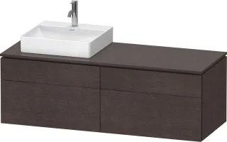 Duravit L-Cube Konsolenwaschtischunterbau wandhängend Eiche dunkel gebürstet Matt 1420x550x482 mm -  LC4870L72720000