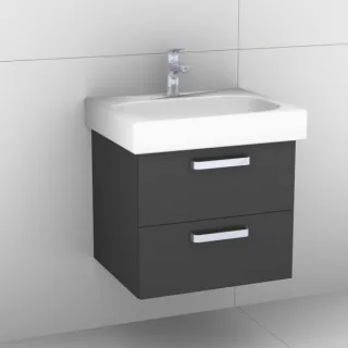 Artiqua 413 Waschtischunterschrank für Citterio 500544 ( ehem. 123560) Anthrazit Glanz, 413-WU2L-K10 413-WU2L-K100-7065-51