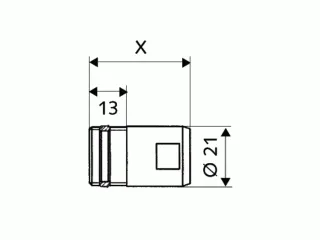 Schell Adapter QUICK Stecktechnik 70mm Schaftlänge 1/2" chrom mit ASAG 007020699