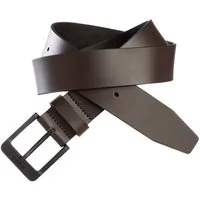 BOSS Ledergürtel Jemio-B_Sz40 mit BOSS-Prägung im Metall