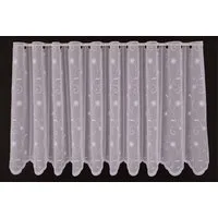Gardinen Kranzusch Scheibengardine Voile mit feiner Blumenranke (1 St), Stangendurchzug, transparent, Stablöcher,transparent,verschiedene Höhen, Breiten