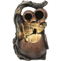 Arnusa Gartenbrunnen Springbrunnen Zimmerbrunnen BK834 Dekoration, mit LED Beleuchtung